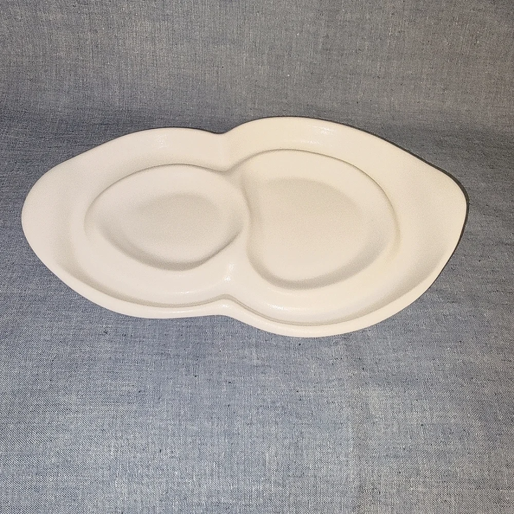 Biomorphic 4 Piece White Porcelain Sugar Creamer Set by Peter Saenger - Picture 4 of 6